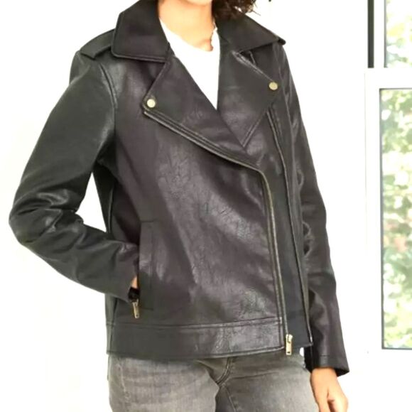 Universal Thread faux leather jacket - Picture 1 of 8